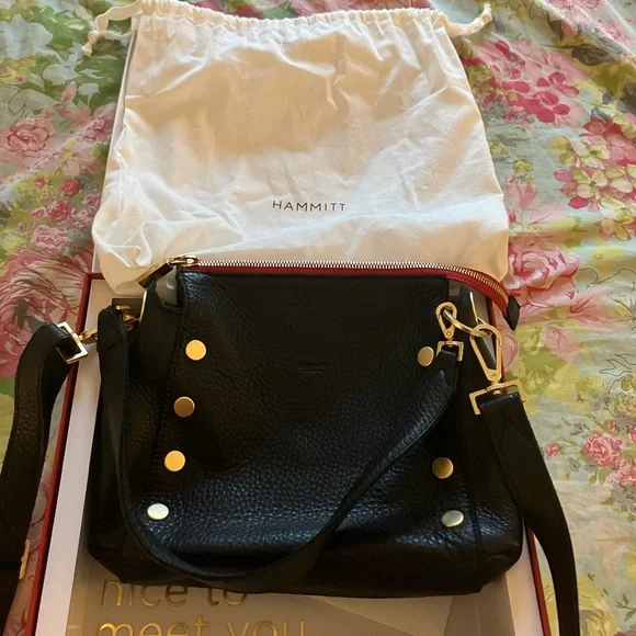 Hammitt Black Leather Crossbody Bag - Picture 5 of 7